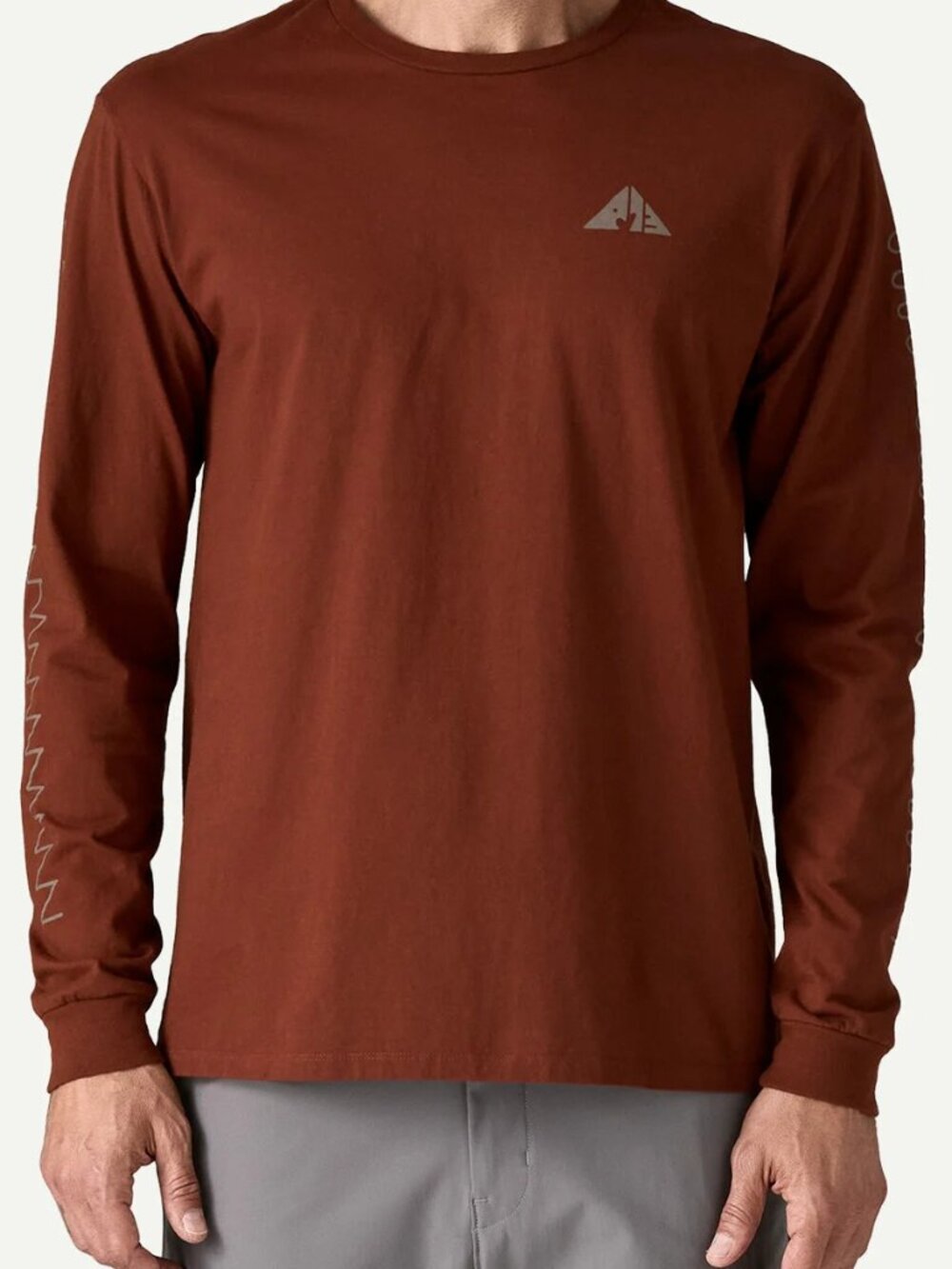 Patagonia men's Driftways Long Sleeve T-Shirts Size XL Dried Vanilla Brown NWT
